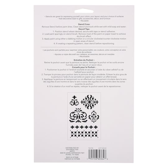 Pattern Icon & Border Stencils, 7" x 10" by Craft Smart®